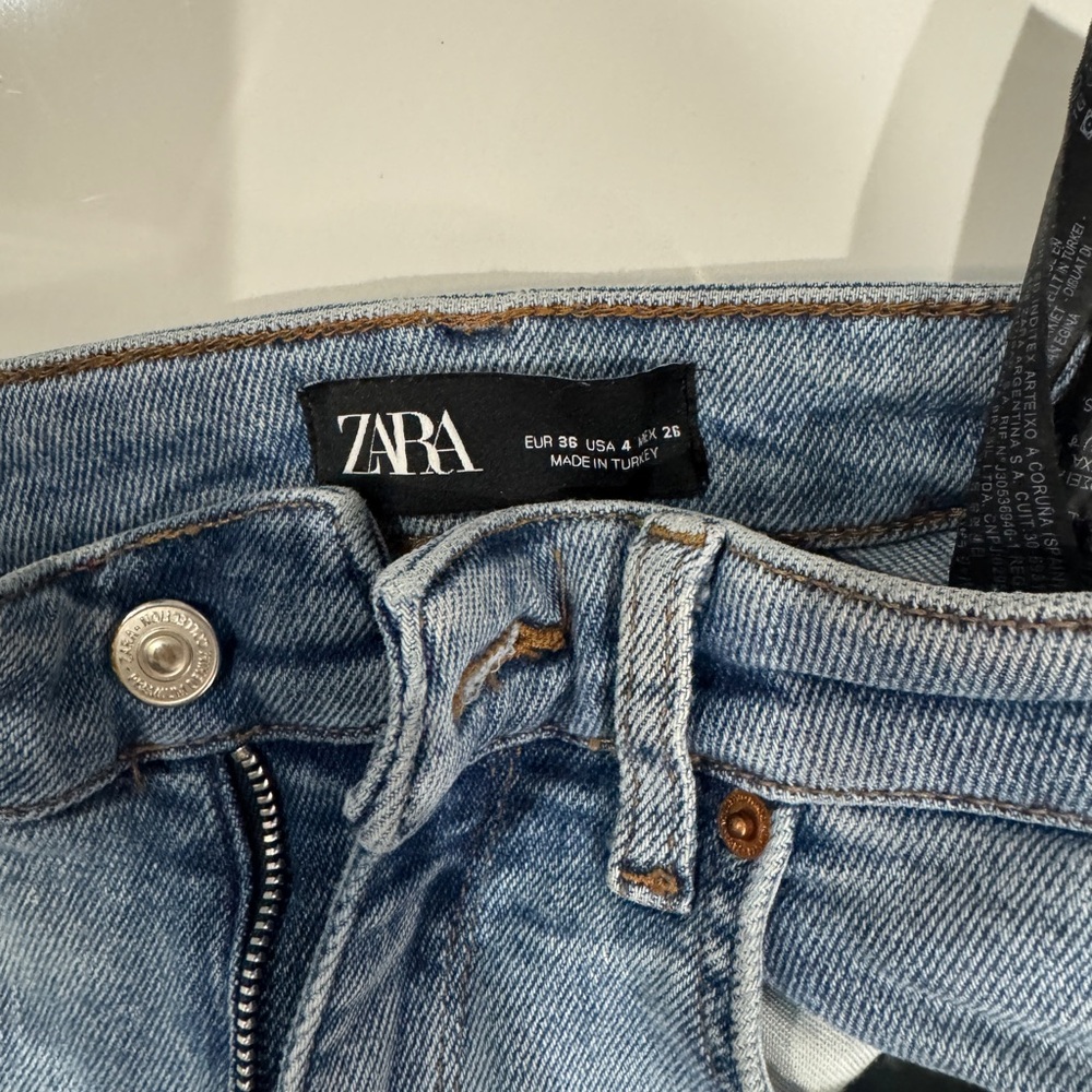 Zara Sky Blue Denim Pants